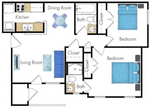 a floor plan of a house with a swimming pool